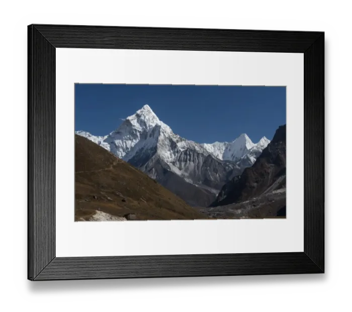 Framed Print : Ama Dablam mountain peak from Dzongla village, Everest region Framed Print : Ama Dablam mountain peak from Dzongla village, Everest region