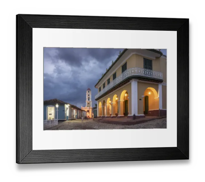 Framed Print : Cloudy sky over a colonial town in Cuba Framed Print : Cloudy sky over a colonial town in Cuba