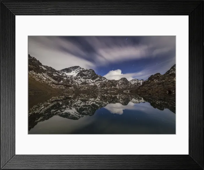 Framed Print : Lake Gosaikunda at night. Himalayas, Nepal Framed Print : Lake Gosaikunda at night. Himalayas, Nepal