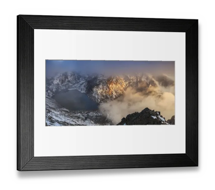Framed Print : Sacred Lake Gosaikunda at sunset, Langtang, Nepal Framed Print : Sacred Lake Gosaikunda at sunset, Langtang, Nepal