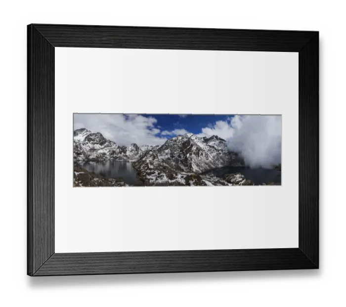 Framed Print : Panorama of sacred Lake Gosaikunda, Langtang, Nepal