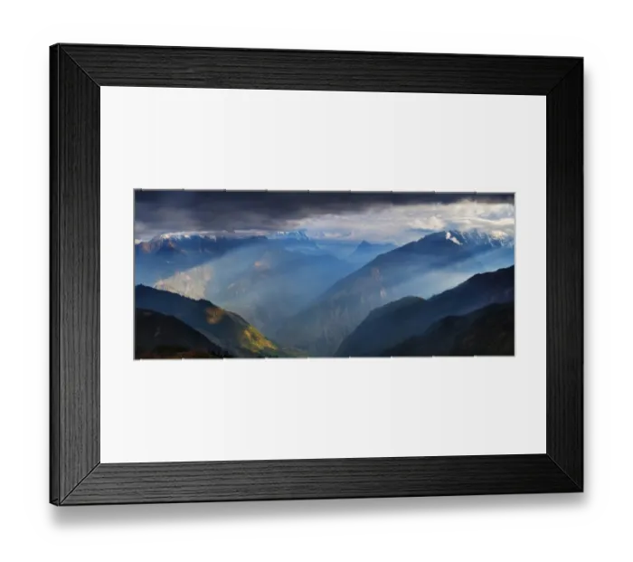Framed Print : Panorama of mountain range. Himalayas, Nepal Framed Print : Panorama of mountain range. Himalayas, Nepal