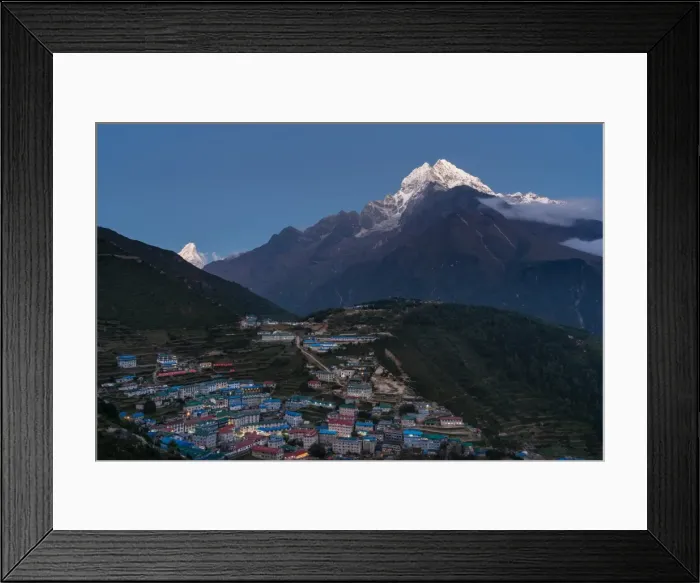 Framed Print : Namche Bazaar village in the night Framed Print : Namche Bazaar village in the night