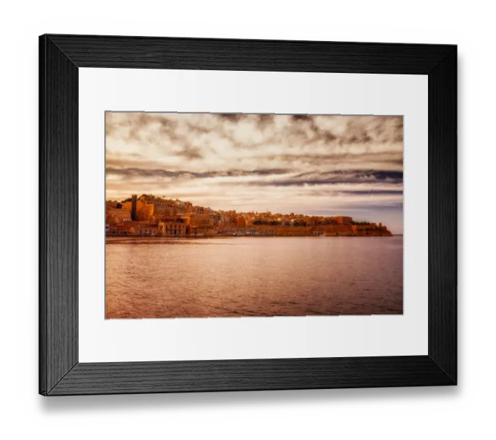 Framed Print : Valletta view from Senglea, Malta Framed Print : Valletta view from Senglea, Malta