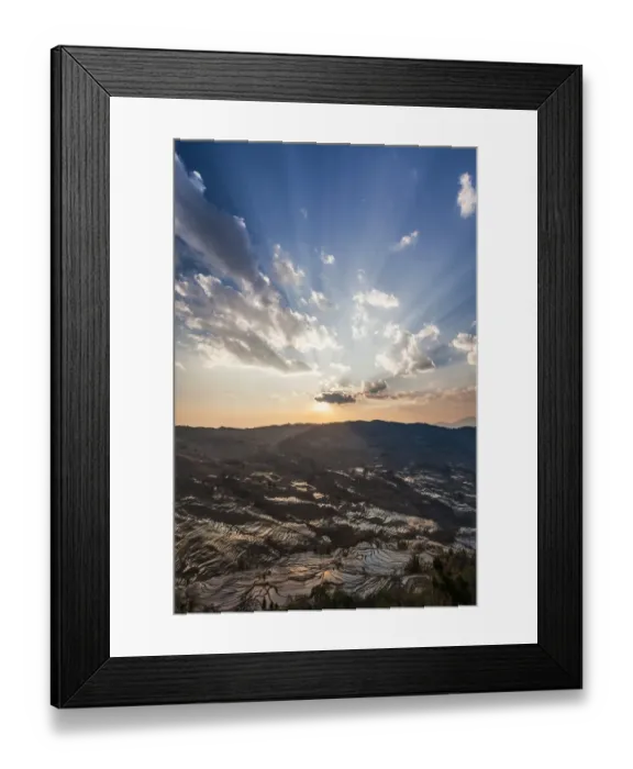 Framed Print : Yuanyang rice terrace, Yunnan, China
