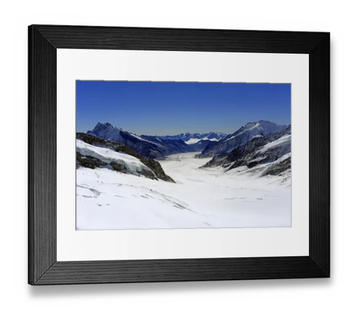 Framed Print : Great Aletsch Glacier, Bernese Alps Framed Print : Great Aletsch Glacier, Bernese Alps