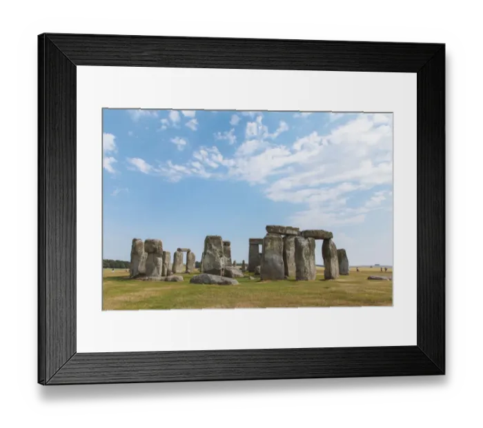 Framed Print : Stonehenge prehistoric monument on warm summer day Framed Print : Stonehenge prehistoric monument on warm summer day