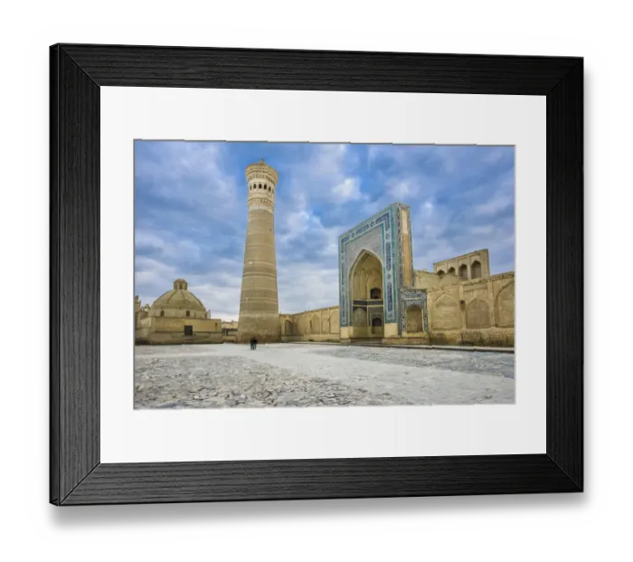 Framed Print : Kalon mosque and minaret in Bukhara, Central Asia Framed Print : Kalon mosque and minaret in Bukhara, Central Asia