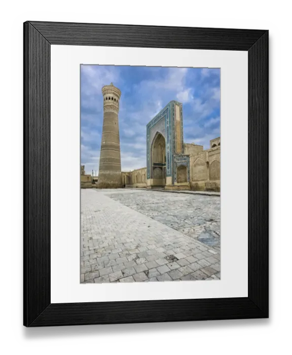 Framed Print : Kalon mosque and minaret in Bukhara, Central Asia Framed Print : Kalon mosque and minaret in Bukhara, Central Asia