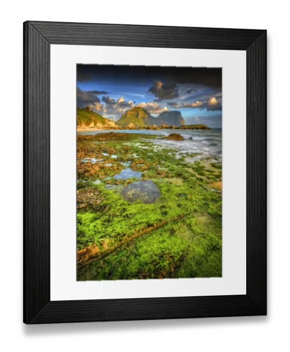 Framed Print : Scenically beautiful and a world heritage designated location, Lord Howe Island lies between the South Pacific ocean and the Tasman sea off the coast of New South Wales, Australia Framed Print : Scenically beautiful and a world heritage designated location, Lord Howe Island lies between the South Pacific ocean and the Tasman sea off the coast of New South Wales, Australia