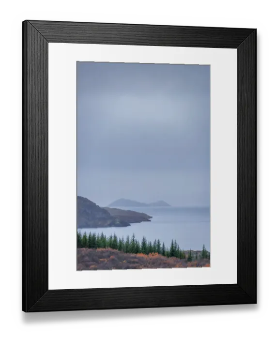 Framed Print : Rainy fall day, Lake Thingvellir, Iceland Framed Print : Rainy fall day, Lake Thingvellir, Iceland
