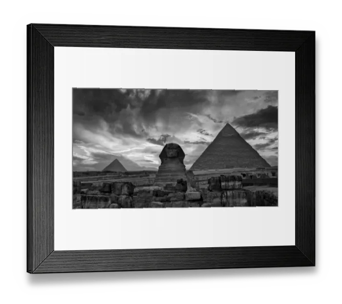 Framed Print : Sunset at the Pyramids and Sphinx, Giza, Egypt Framed Print : Sunset at the Pyramids and Sphinx, Giza, Egypt