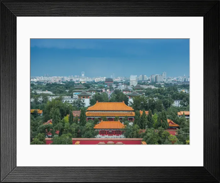 Framed Print : Beijing dusk with the Forbidden City in the center Framed Print : Beijing dusk with the Forbidden City in the center