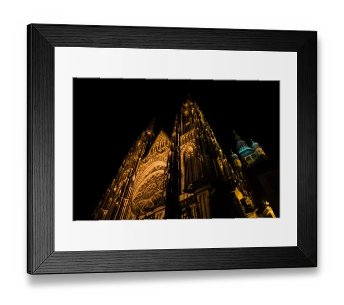 Framed Print : St. Vitus cathedral at night Framed Print : St. Vitus cathedral at night