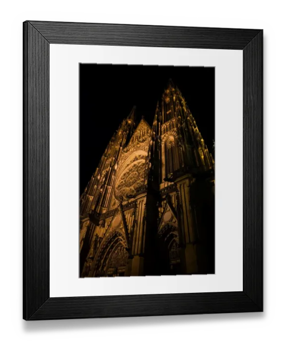 Framed Print : St. Vitus cathedral at night Framed Print : St. Vitus cathedral at night