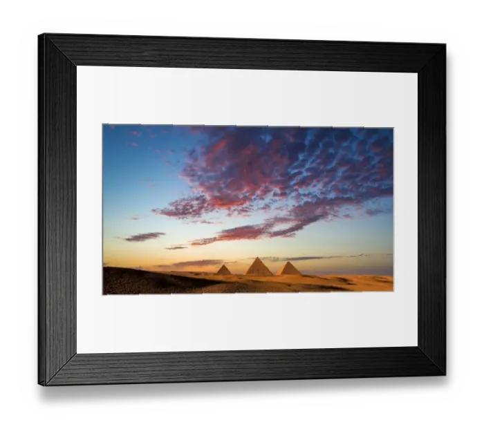Framed Print : Sunset at the Pyramids, Giza, Cairo, Egypt Framed Print : Sunset at the Pyramids, Giza, Cairo, Egypt