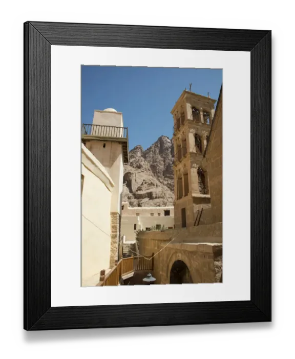 Framed Print : Bell tower and mosque of Saint Catherine Monastery Framed Print : Bell tower and mosque of Saint Catherine Monastery