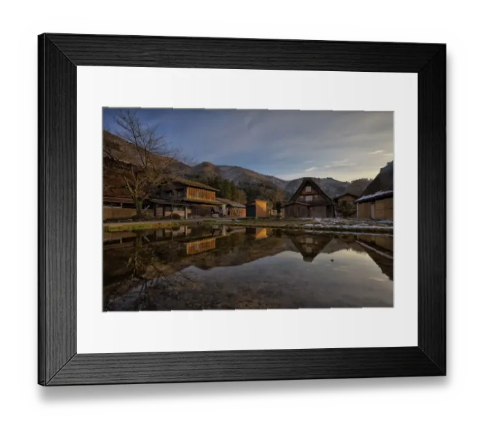 Framed Print : Farmhouses, Shirakawago - Japan Framed Print : Farmhouses, Shirakawago - Japan
