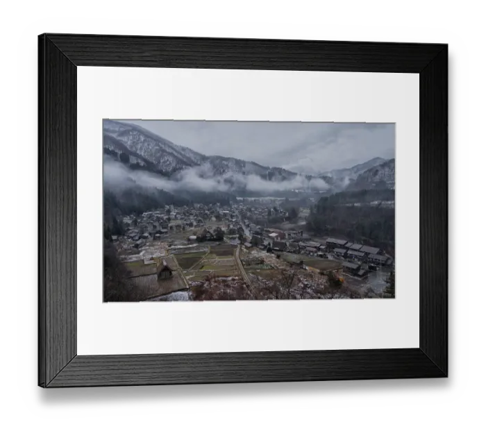 Framed Print : Snowy Shirakawago, Japan Framed Print : Snowy Shirakawago, Japan