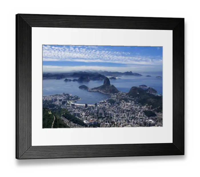 Framed Print : View Of Sugarloaf Mountain, Botafogo And The City of Rio De Janeiro, Brazil, South America Framed Print : View Of Sugarloaf Mountain, Botafogo And The City of Rio De Janeiro, Brazil, South America