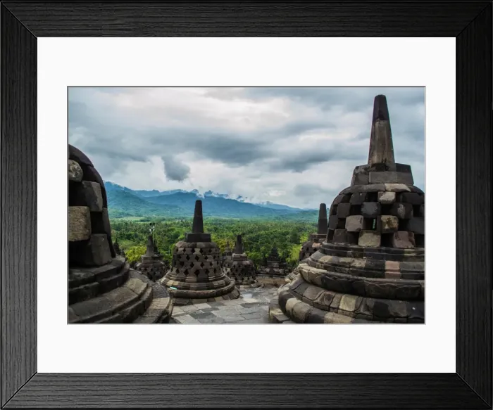 Framed Print : Rainy season in Borobudur Framed Print : Rainy season in Borobudur