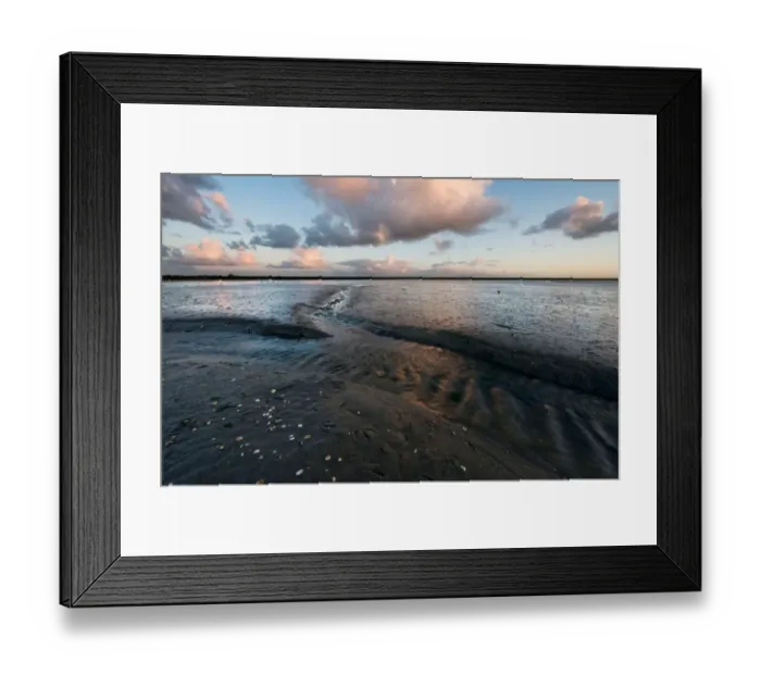 Framed Print : Tidal stream in muddy flats of the Waddenzee Framed Print : Tidal stream in muddy flats of the Waddenzee