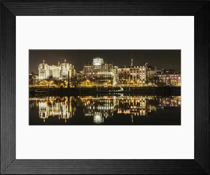 Framed Print : Shell Max House building and the view across Thames River Framed Print : Shell Max House building and the view across Thames River