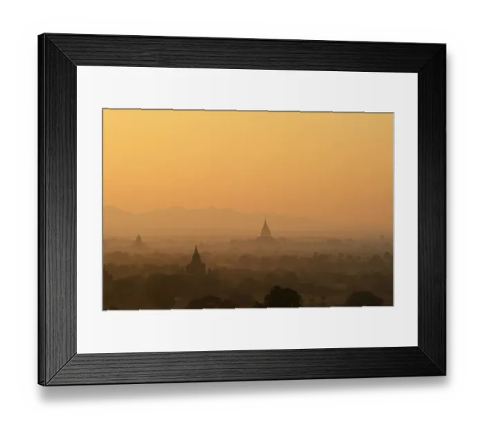 Framed Print : Morning scene in Old Bagan, Myanmar