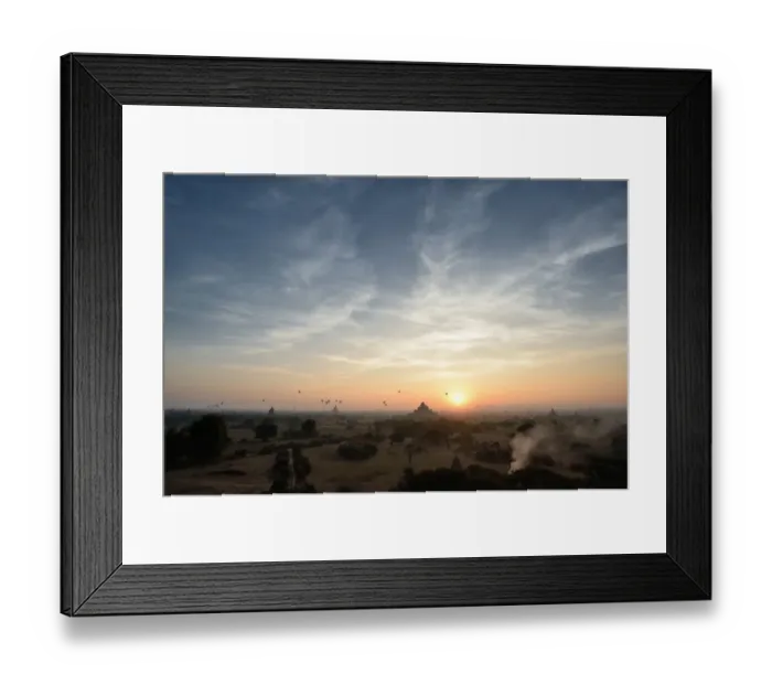 Framed Print : Sun rise in Old Bagan, Myanmar Framed Print : Sun rise in Old Bagan, Myanmar