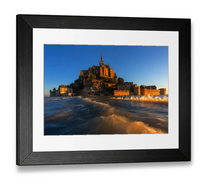 Framed Print : View of Mont Saint-Michel, Normandy, France Framed Print : View of Mont Saint-Michel, Normandy, France