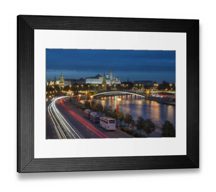 Framed Print : Night view of Moscow, Russia Framed Print : Night view of Moscow, Russia