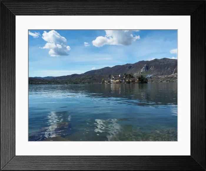 Framed Print : Lake Orta And Its Beautiful Island Of San Giulio