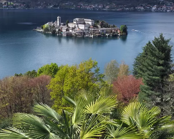 Island Of San Giulio Seen From The Sacred Mountain Of Orta