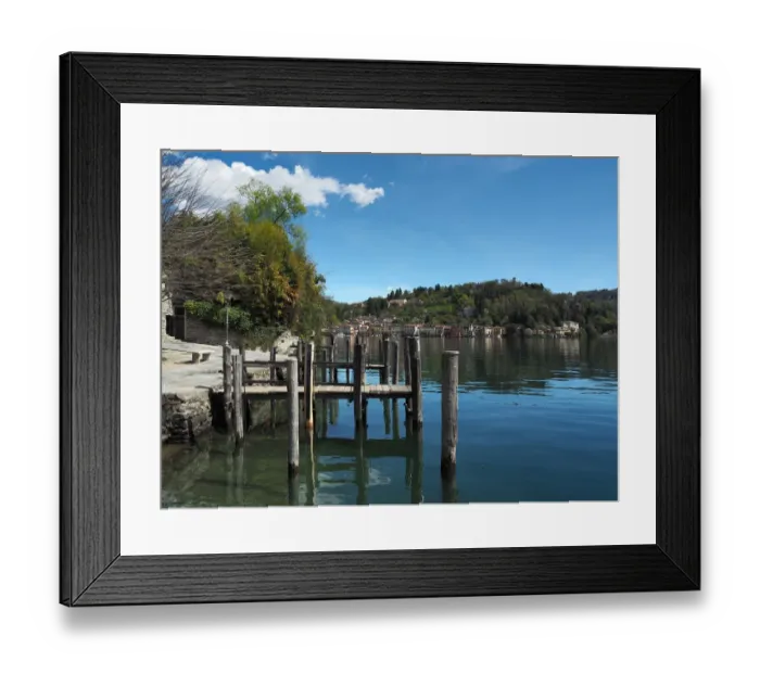 Framed Print : View Of Lake Orta From Island Of San Giulio, Northern Italy Framed Print : View Of Lake Orta From Island Of San Giulio, Northern Italy