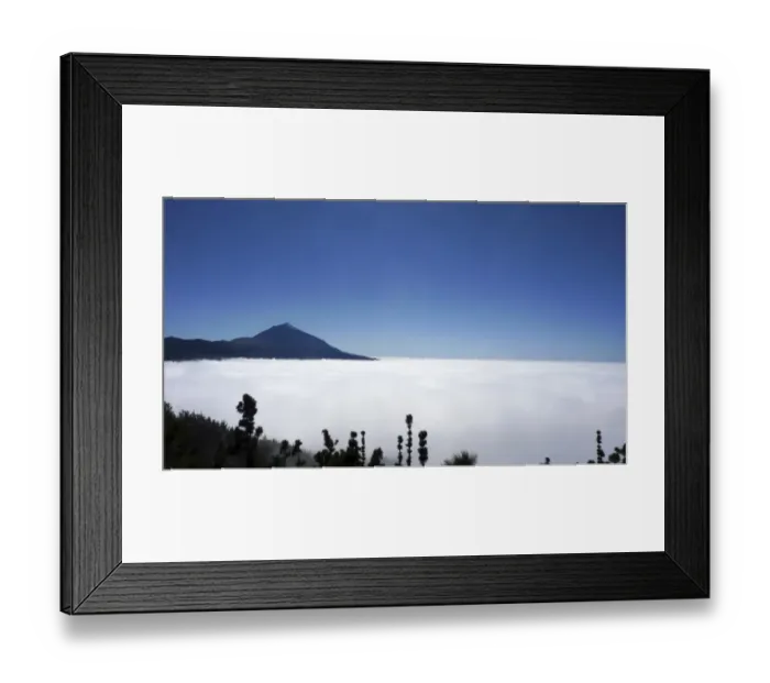 Framed Print : Teide volcano above a sea of clouds