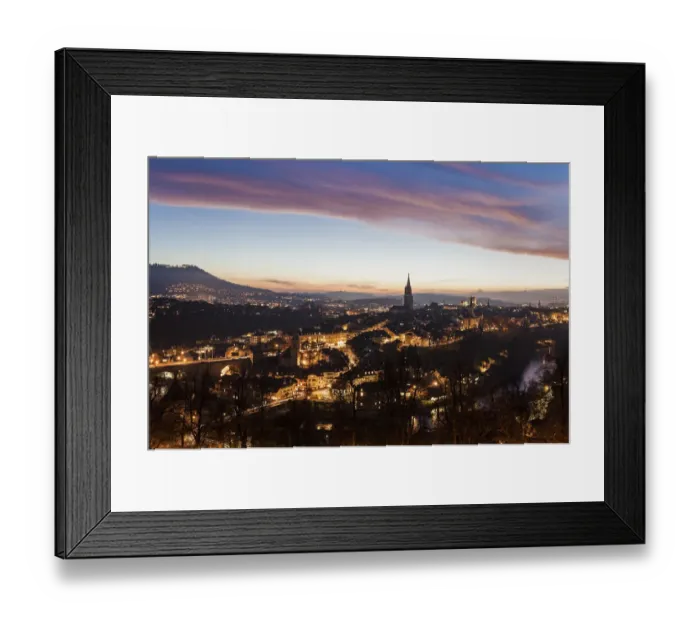 Framed Print : Switzerland, Bern-Mittelland, Bern, Old town at sunset Framed Print : Switzerland, Bern-Mittelland, Bern, Old town at sunset