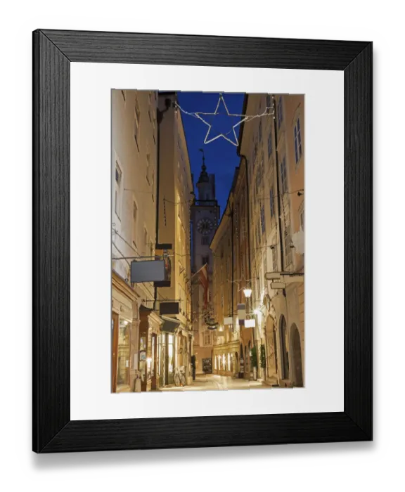 Framed Print : Austria, Salzburg, Town hall at night