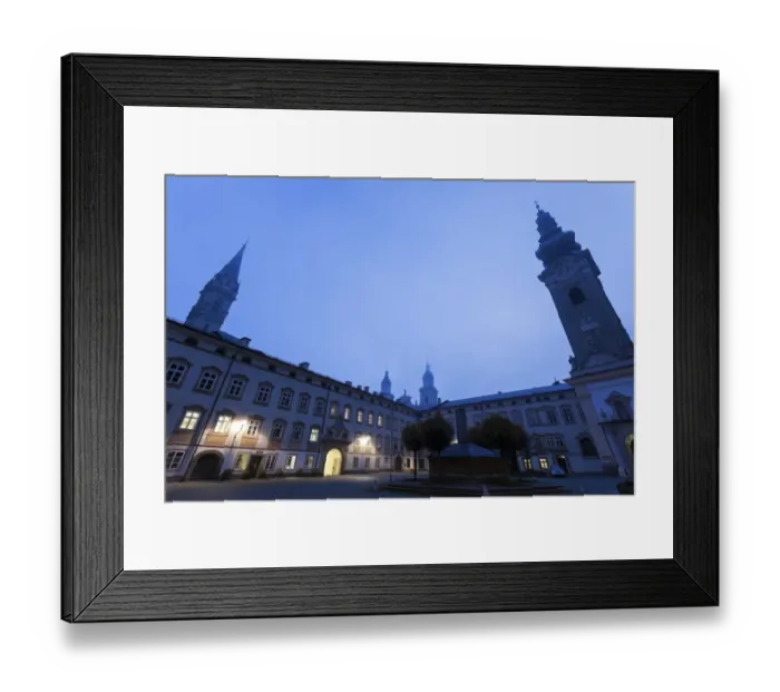 Framed Print : Franciscan Church, Salzburg Cathedral and St Peters Church Framed Print : Franciscan Church, Salzburg Cathedral and St Peters Church