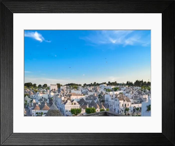 Framed Print : Alberobello cityscape from above, Apulia, Italy Framed Print : Alberobello cityscape from above, Apulia, Italy