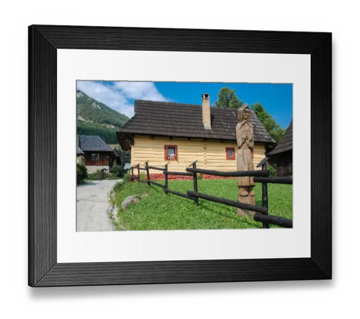 Framed Print : Wooden statue at the entrance to Vlkolinec Framed Print : Wooden statue at the entrance to Vlkolinec