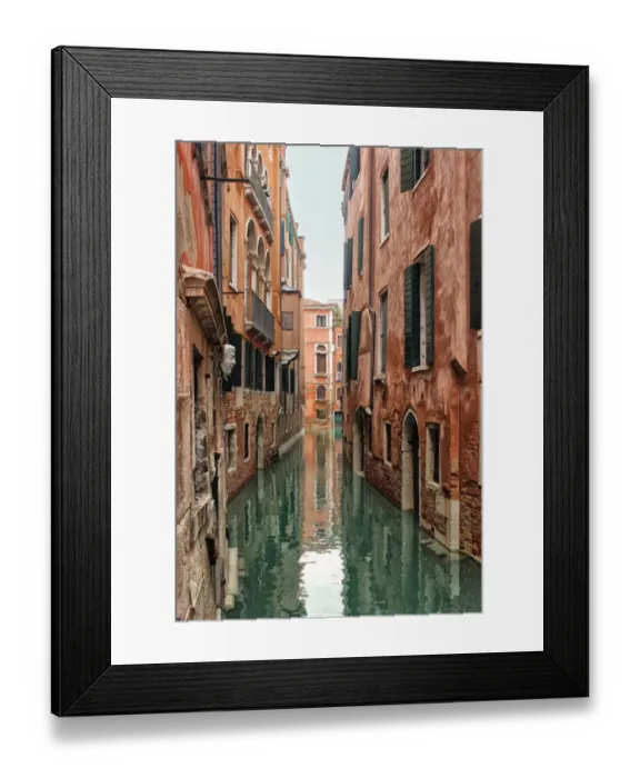 Framed Print : Typical quiet side canal in Venice Framed Print : Typical quiet side canal in Venice