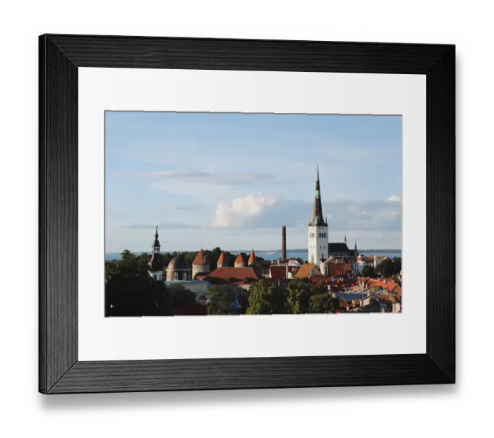Framed Print : Old town of Tallinn skyline, Estonia Framed Print : Old town of Tallinn skyline, Estonia