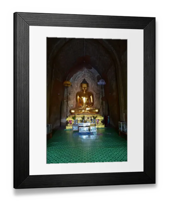 Framed Print : Hti Lo Min Lo gold buddha Bagan Buddhist Temple Unesco Myanmar Framed Print : Hti Lo Min Lo gold buddha Bagan Buddhist Temple Unesco Myanmar