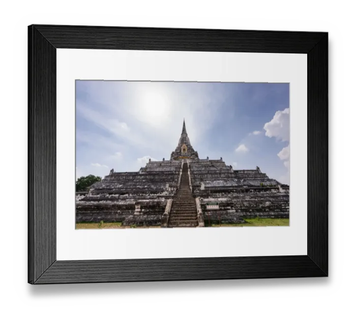 Framed Print : Wat Phu Khao Thong (Chedi Phu Khao Thong)