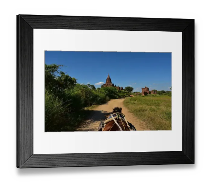 Framed Print : Carriage ride at Bagan Temple Unesco Myanmar Framed Print : Carriage ride at Bagan Temple Unesco Myanmar