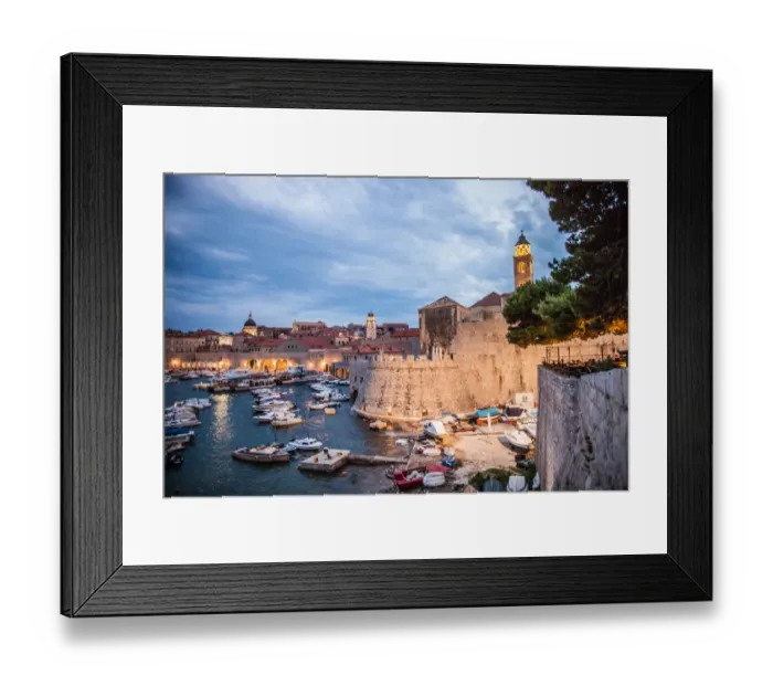 Framed Print : Dubrovnik harbour Framed Print : Dubrovnik harbour