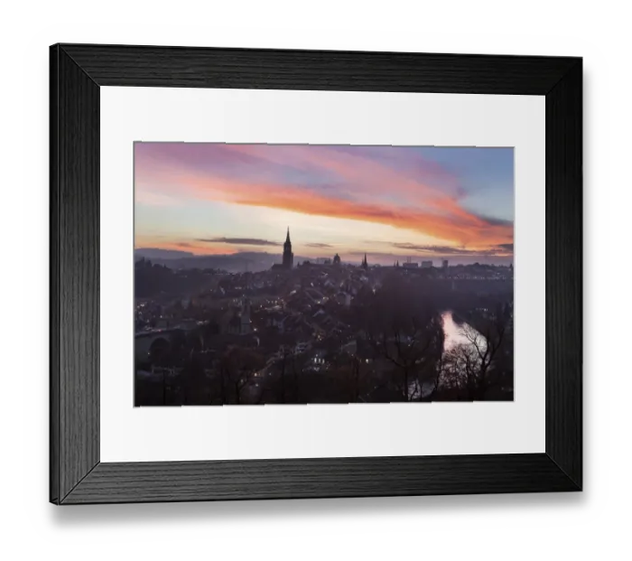 Framed Print : Switzerland, Bern-Mittelland, Bern, Cityscape at dawn Framed Print : Switzerland, Bern-Mittelland, Bern, Cityscape at dawn