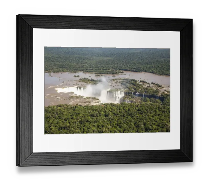 Framed Print : Aerial view of Garganta del Diablo, Iguazu falls