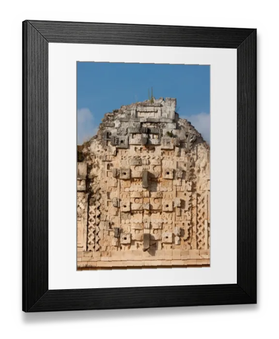 Framed Print : Detail of Nunnery Quadrangle building, Uxmal, Mexico Framed Print : Detail of Nunnery Quadrangle building, Uxmal, Mexico