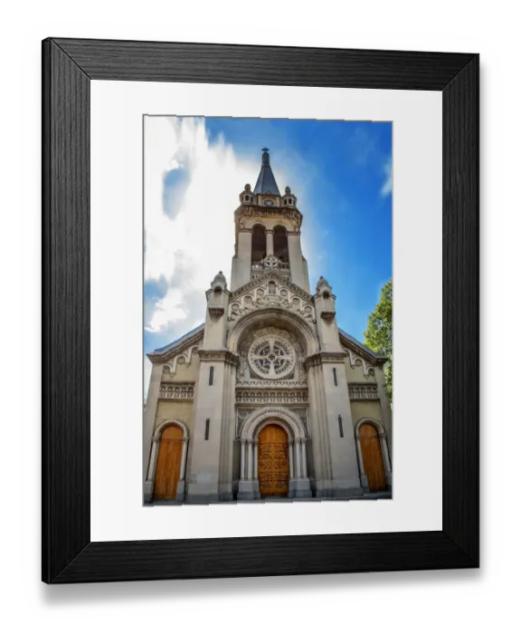 Framed Print : Parroquia Verbo Encarnado y Sagrada Familia church Framed Print : Parroquia Verbo Encarnado y Sagrada Familia church